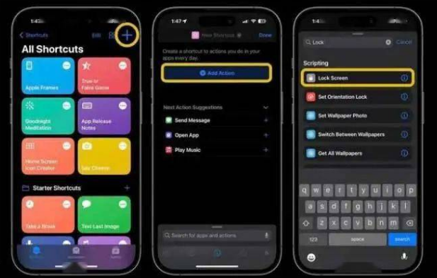 贡井苹果14锁屏维修店分享iPhone14升级iOS16.4后如何创建锁屏快捷方式 